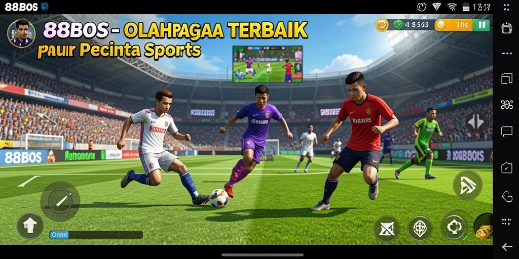 Tampilan permainan seru dalam 88BOS menampilkan aksi olahraga yang menegangkan.