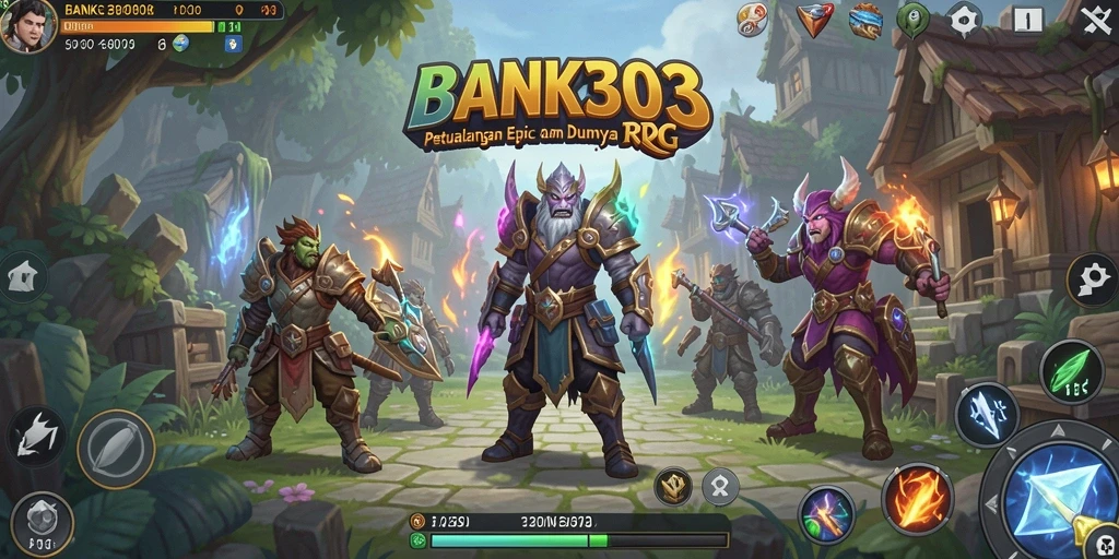 Tampilan gameplay BANK303 yang menegangkan dan penuh aksi di dunia RPG.