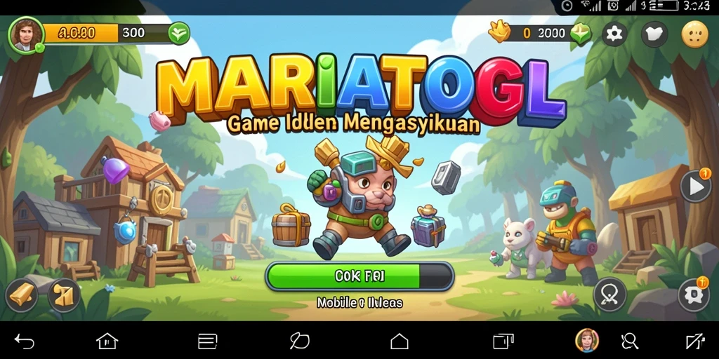 Tangkapan layar MARIATOGL menampilkan gameplay yang santai dan menyenangkan.
