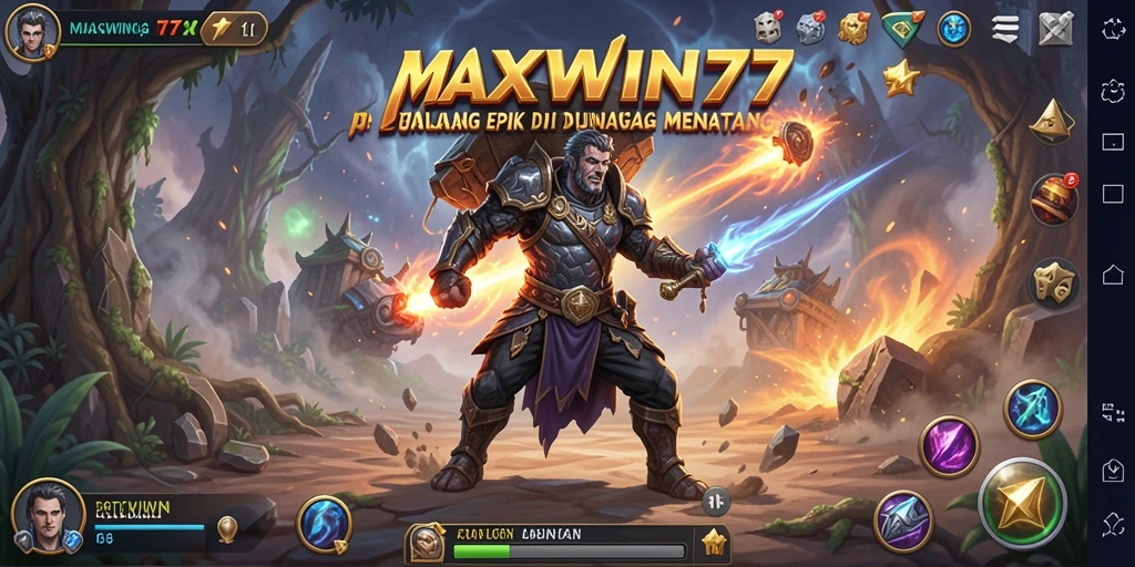 Tampilan gameplay petualangan yang seru dan menantang dari MAXWIN77.