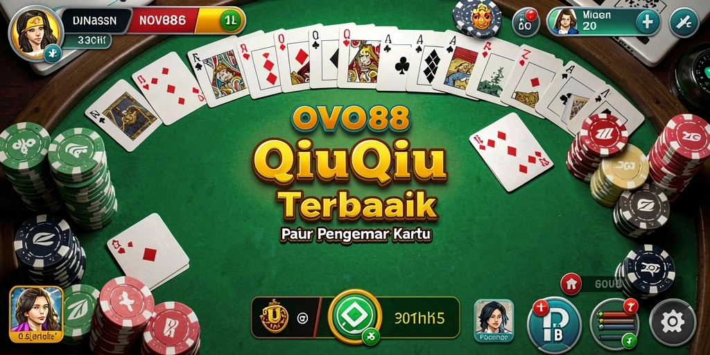 Screenshot utama OVO88 menampilkan gameplay QiuQiu yang menarik.