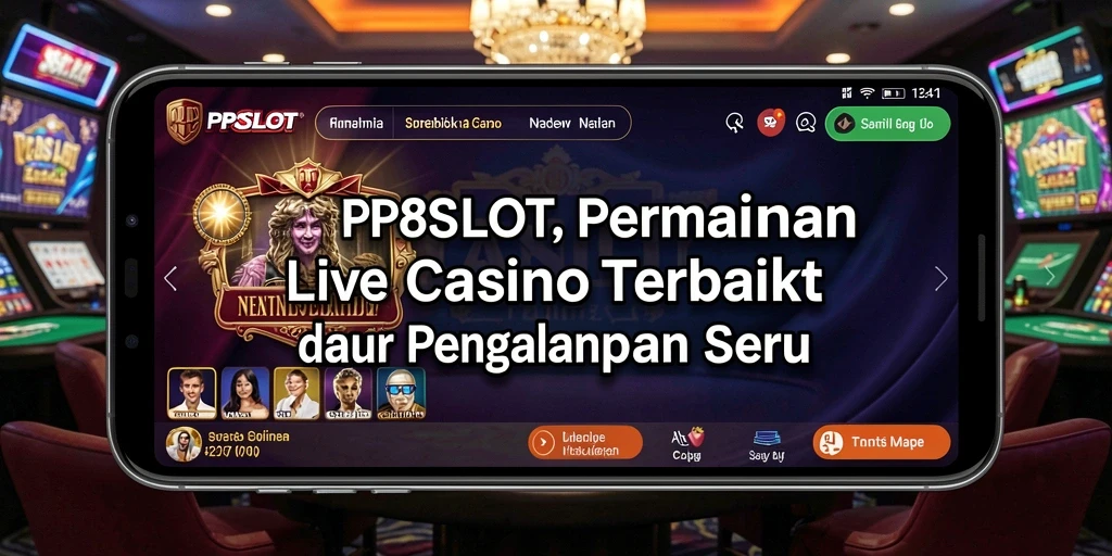 Tampilan gameplay Live Casino yang mendebarkan di PP8SLOT.