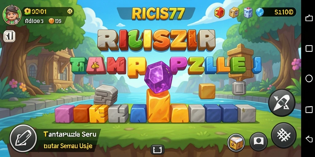 Screenshot gameplay RICIS77 yang menunjukkan tantangan Puzzle yang menarik.