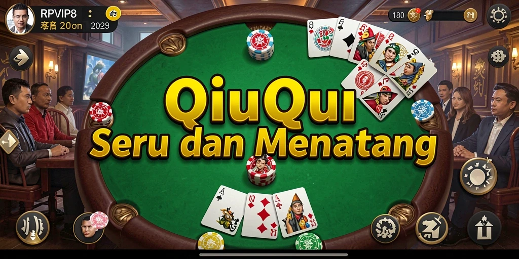 Tampilan gameplay QiuQiu yang seru dan mendebarkan.