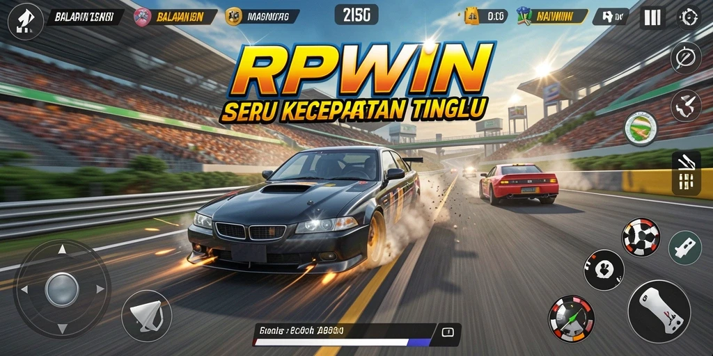 Gameplay balapan yang mendebarkan dan penuh tantangan.