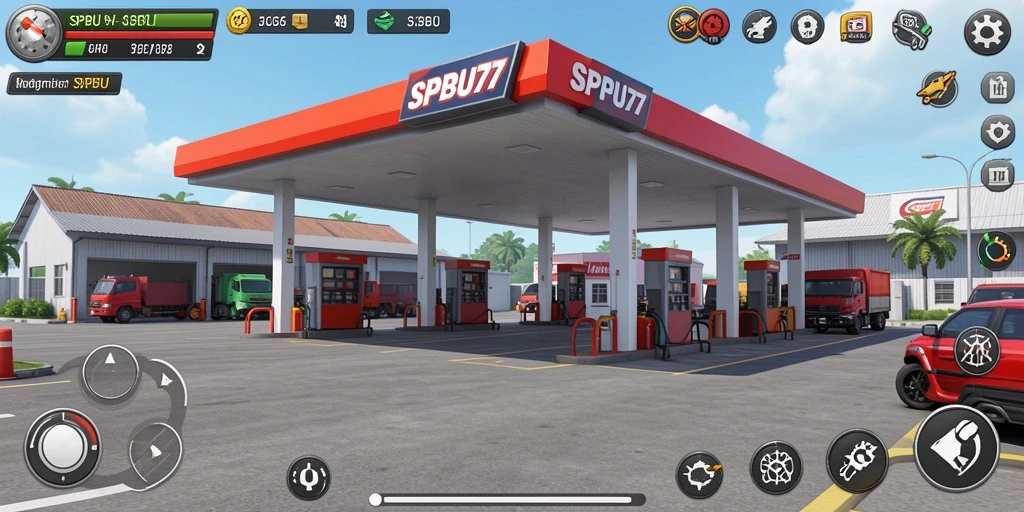 Tampilan gameplay SPBU77 yang menarik dan interaktif.