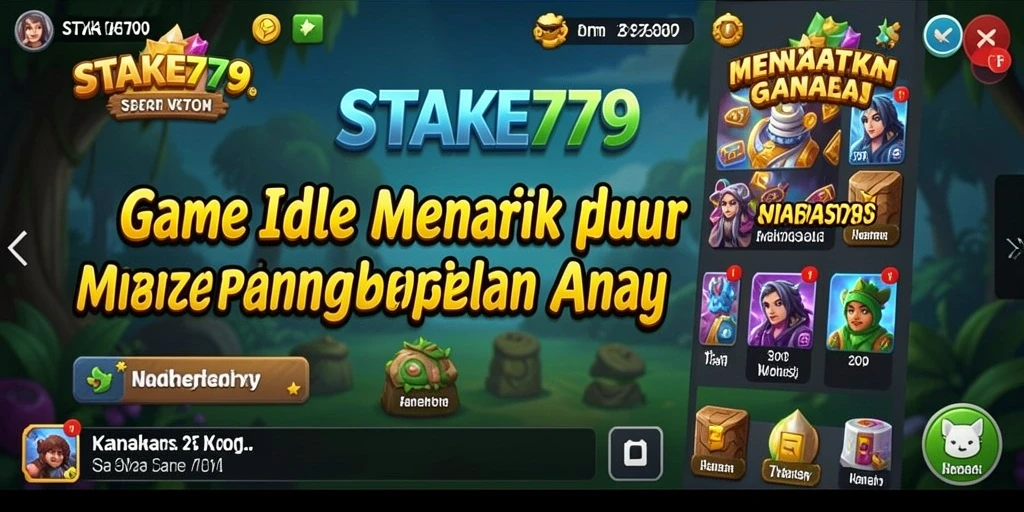 Screenshot gameplay <strong>STAKE779</strong> menampilkan aksi karakter yang mengumpulkan sumber daya.