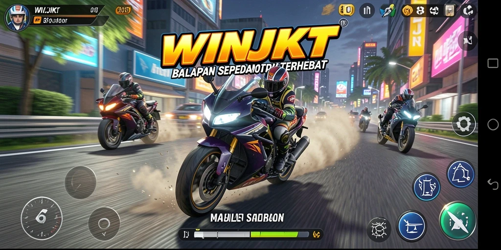 Gameplay seru balapan motor di WINJKT.